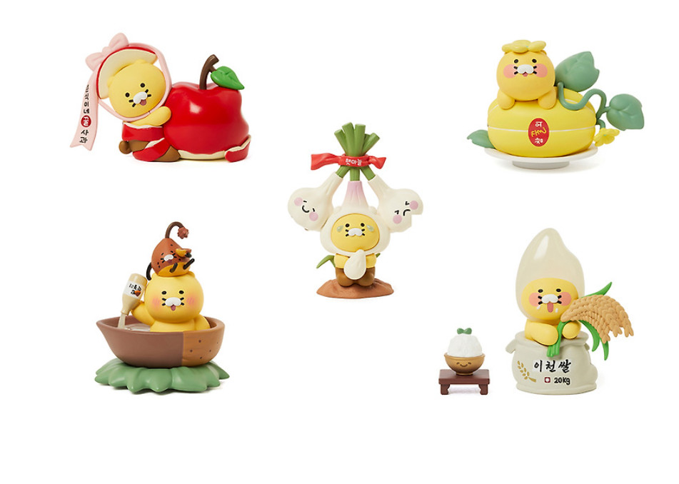 K-Food Minifigure Honey Apple, Garlic, Rice, Melon & Chestnut Makgeoli Choonsik