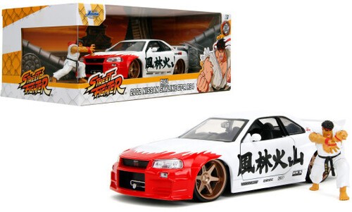 Jada Toys - 1:24 Street Fighter 2002 Nissan Skyline GT-R R-34 Die-Cast Car & 2.7
