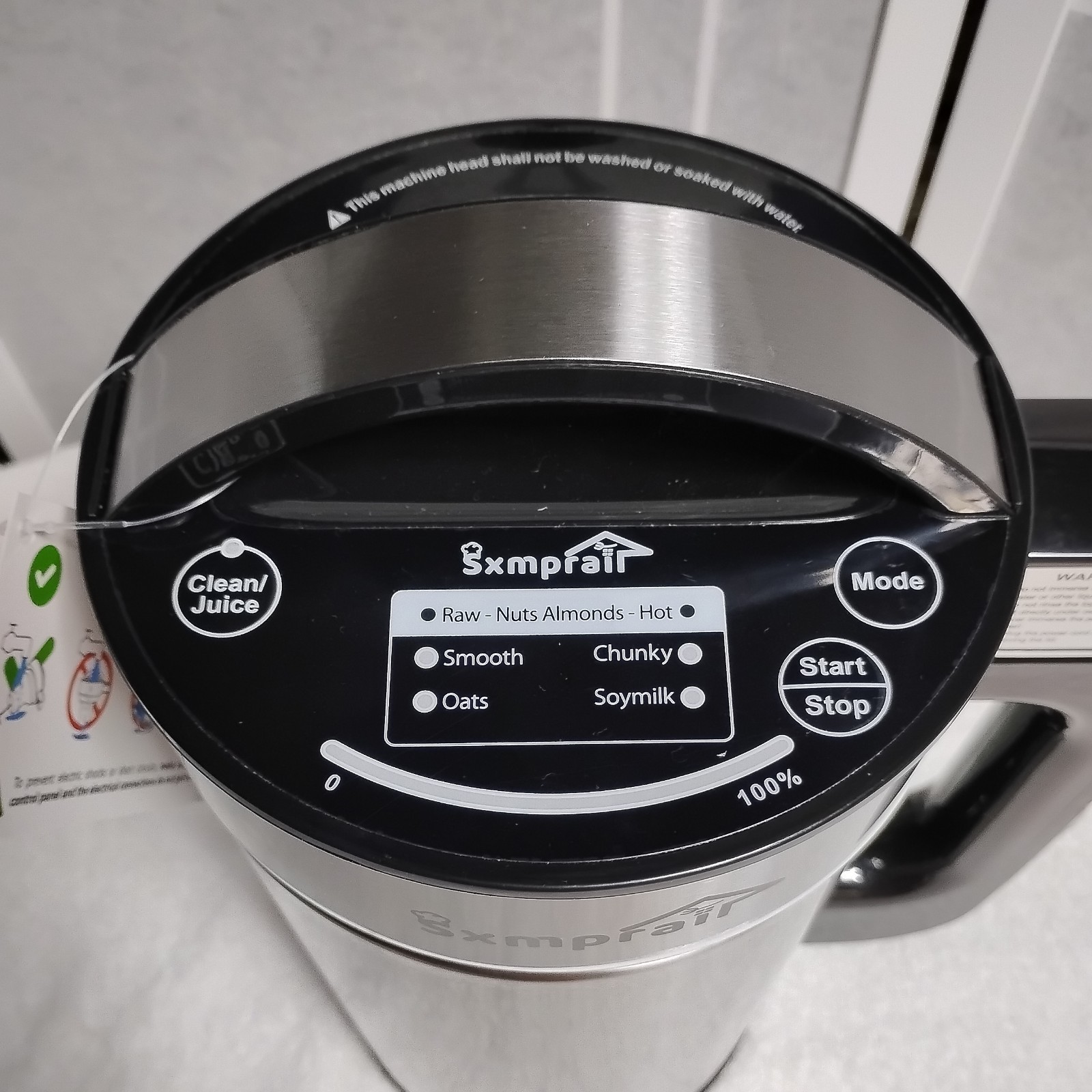 MissingCord Sxmprail 8in1 Automatic AlmondMilkMaker StainlessSteel BuiltinFilter
