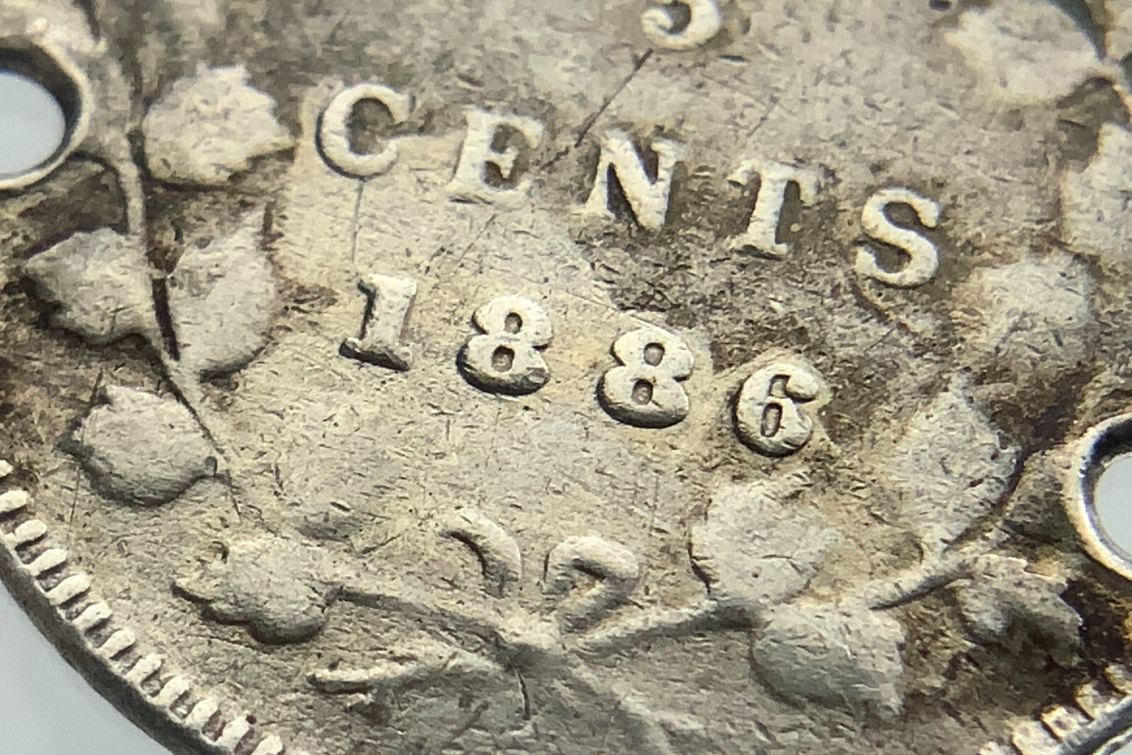 1886 Canada 5 Cents Small Silver KM# 2 Circulated Coin AA774