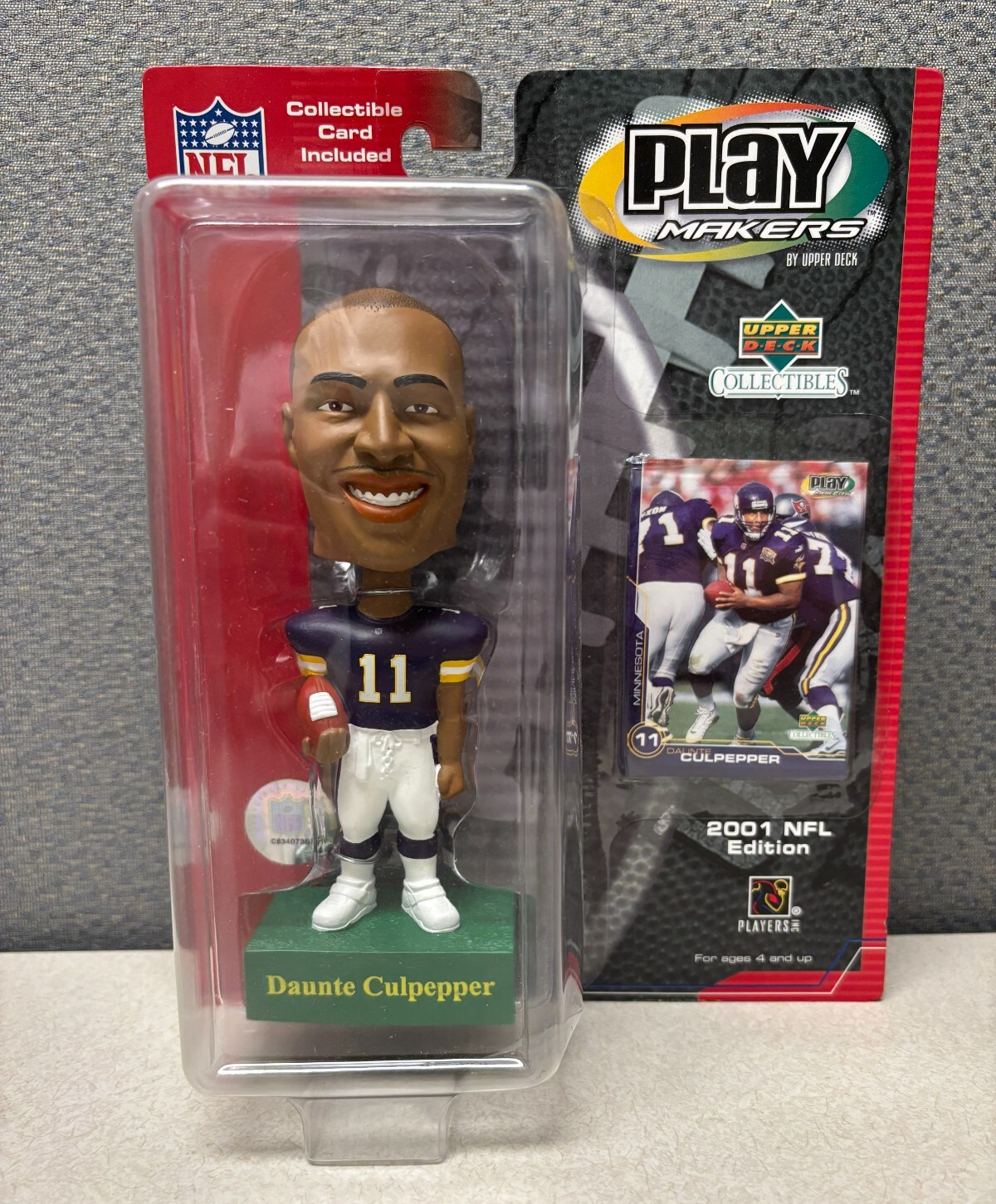 DAUNTE CULPEPPER Bobblehead 2001 Upper Deck Playmakers 7" MOC New w/ Card