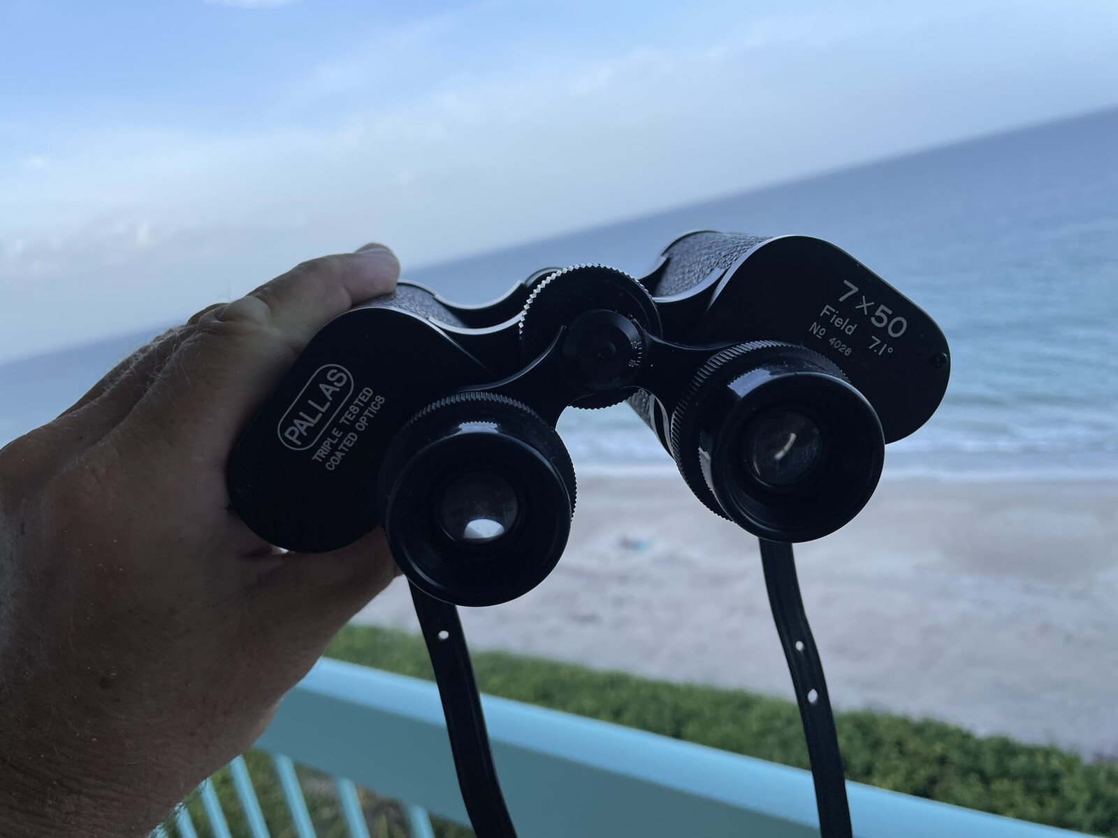 Large Vintage Pallas Binoculars TRIPLE 7 + 50 Field 7.1