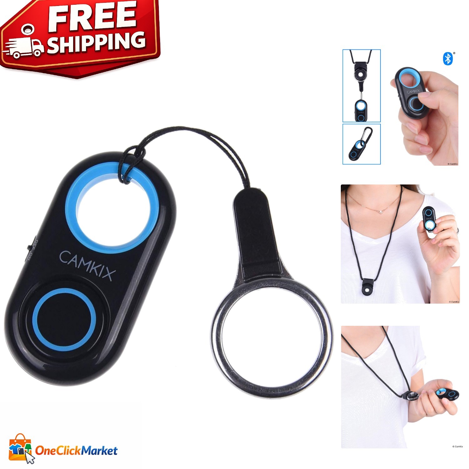 One-Button Bluetooth Remote Control for iOS/Android – Perfect for Selfie Lovers