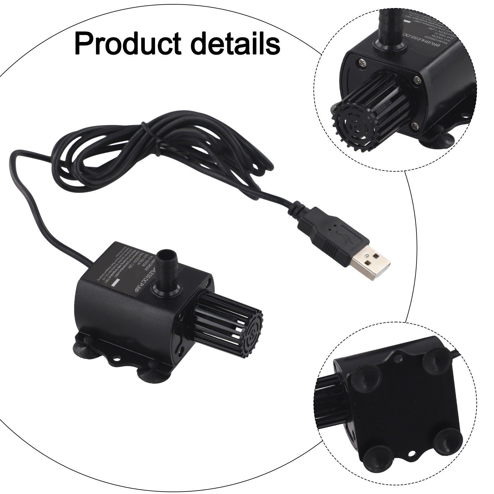 Compact USB Brushless Water Pump with Filter for Various Water Applications
