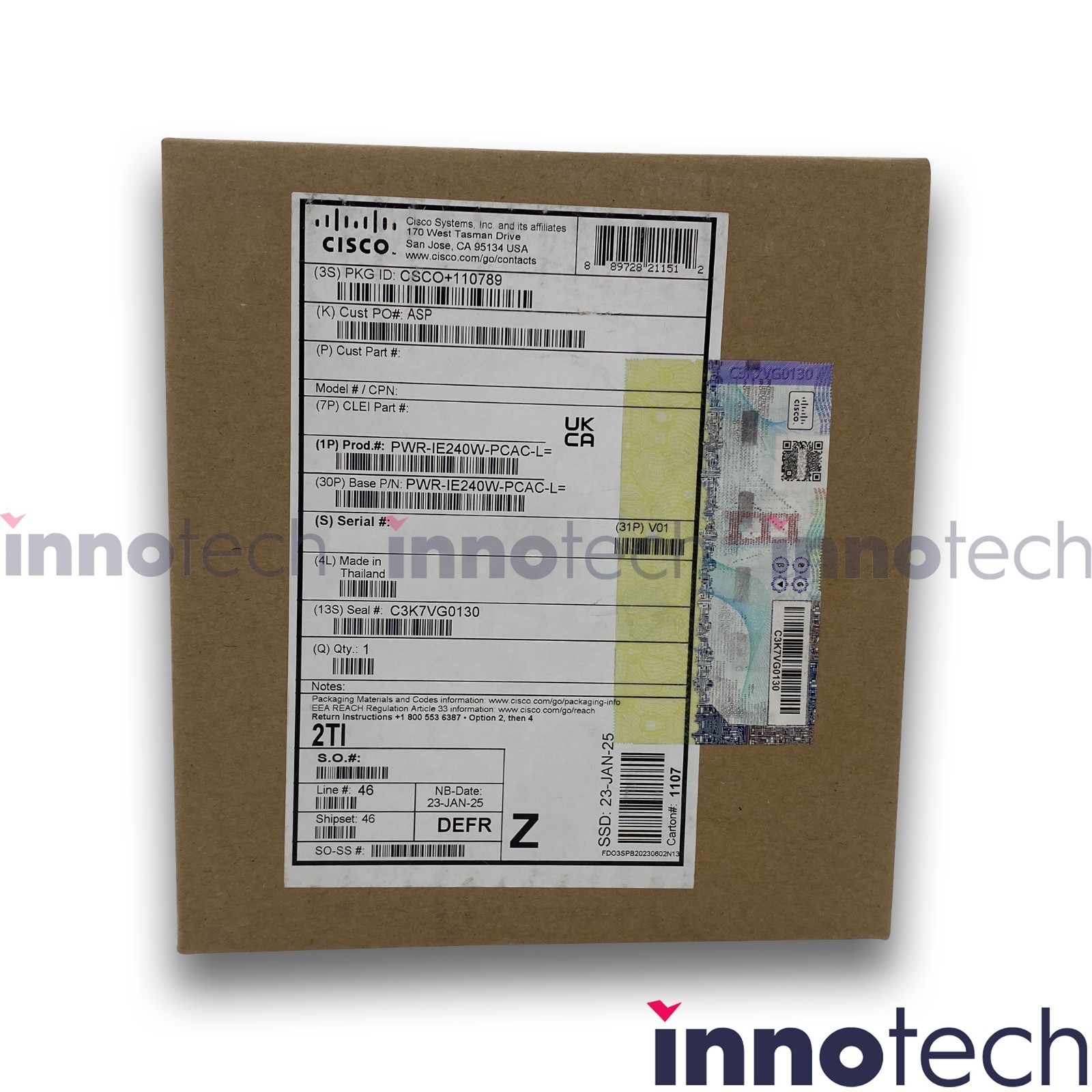 Cisco Systems PWR-IE240W-PCAC-L Power Supply AC 100-240V 240 Watt  New Sealed