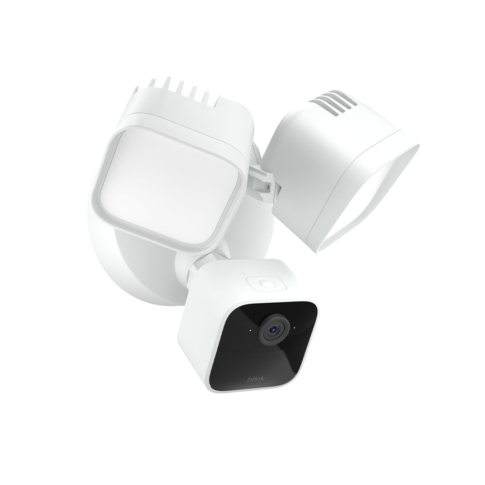 Blink Outdoor Floodlight Wired 1080p Security Camera with Motion Detection White