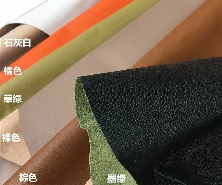 Taiga First layer leather material cross pattern cowhide for Leathercraft Color