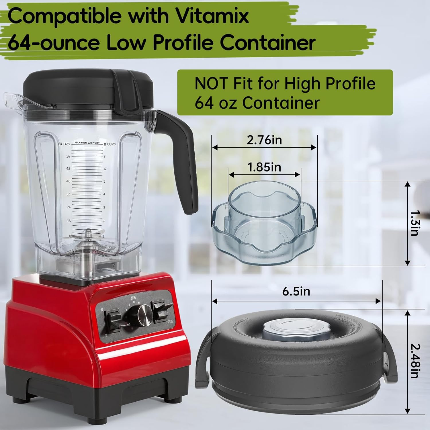 for Vitamix Lid Replacement⭐64oz Low-Profile for Vitamix⭐750 Replacement ⭐⭐⭐