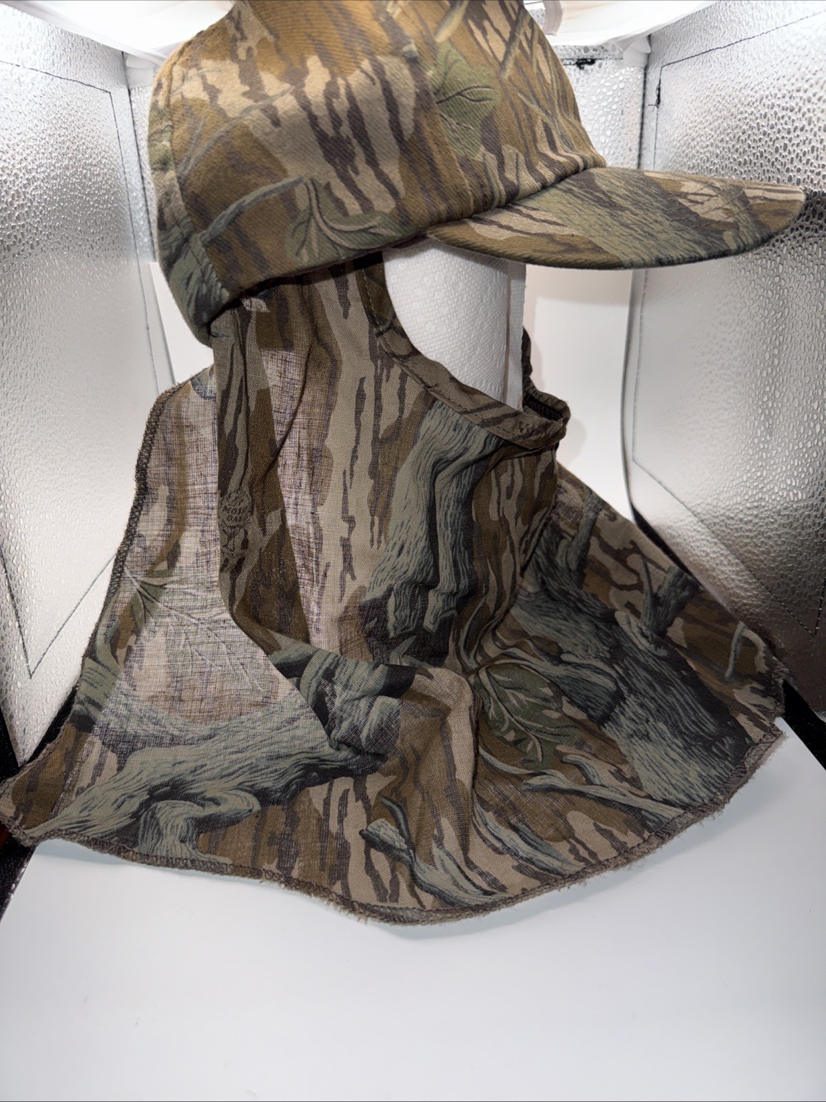 VTG Mossy Oak Tree Camo Snapback Hat W/Facemask Original Tag. Looks New!! Rare