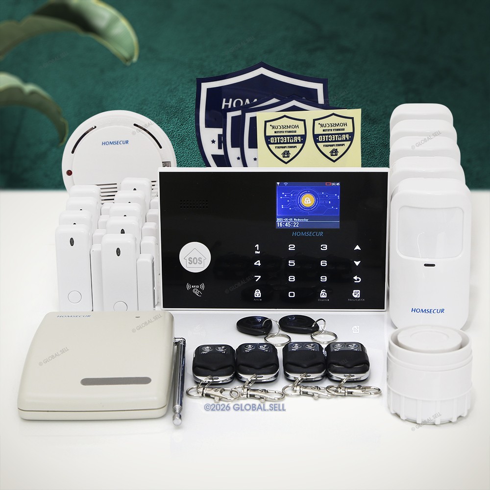 HOMSECUR Wireless&Wired 4G/3G/GSM WIFI Burglar Alarm System with IOS/Android APP