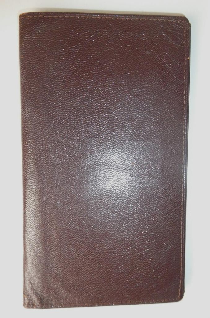 Vtg. LORD BUXTON Brown French Goatskin Leather-Passport-ID Holder-Wallet