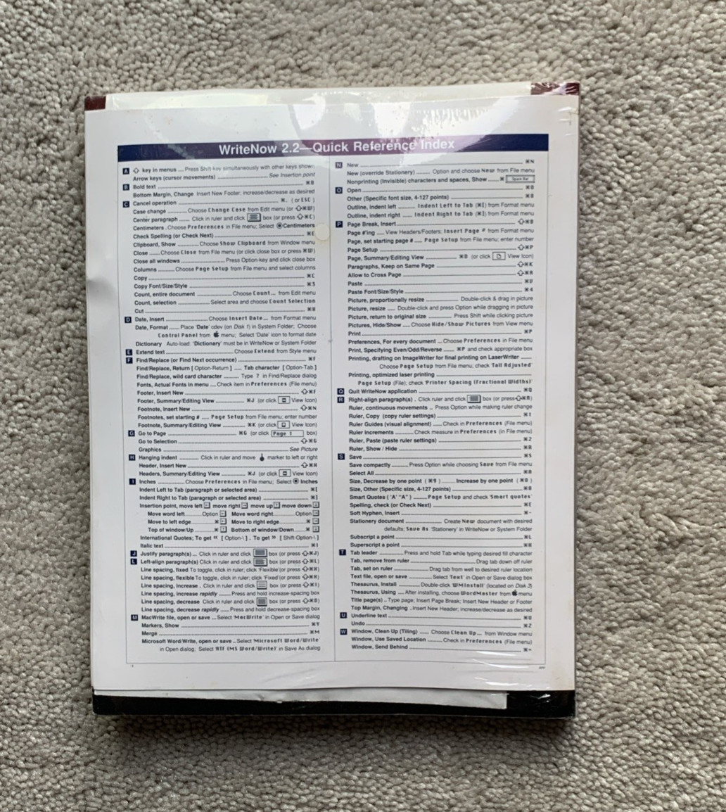 Vintage Write Now v. 2.2; Word Processor for Mac; Sealed
