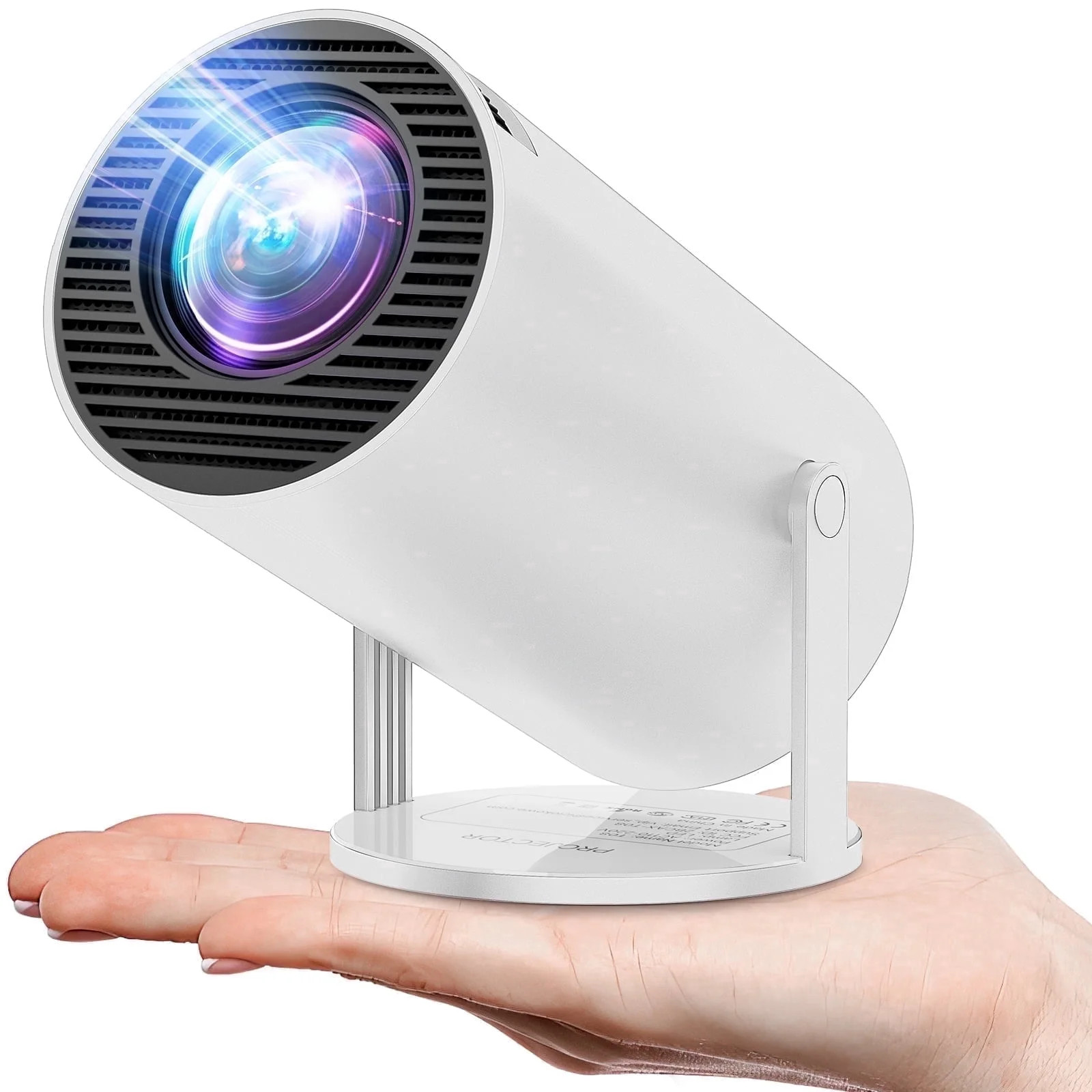 Projector 4K 1080P Support, Mini Projector Smart for Movie Projection Compatible