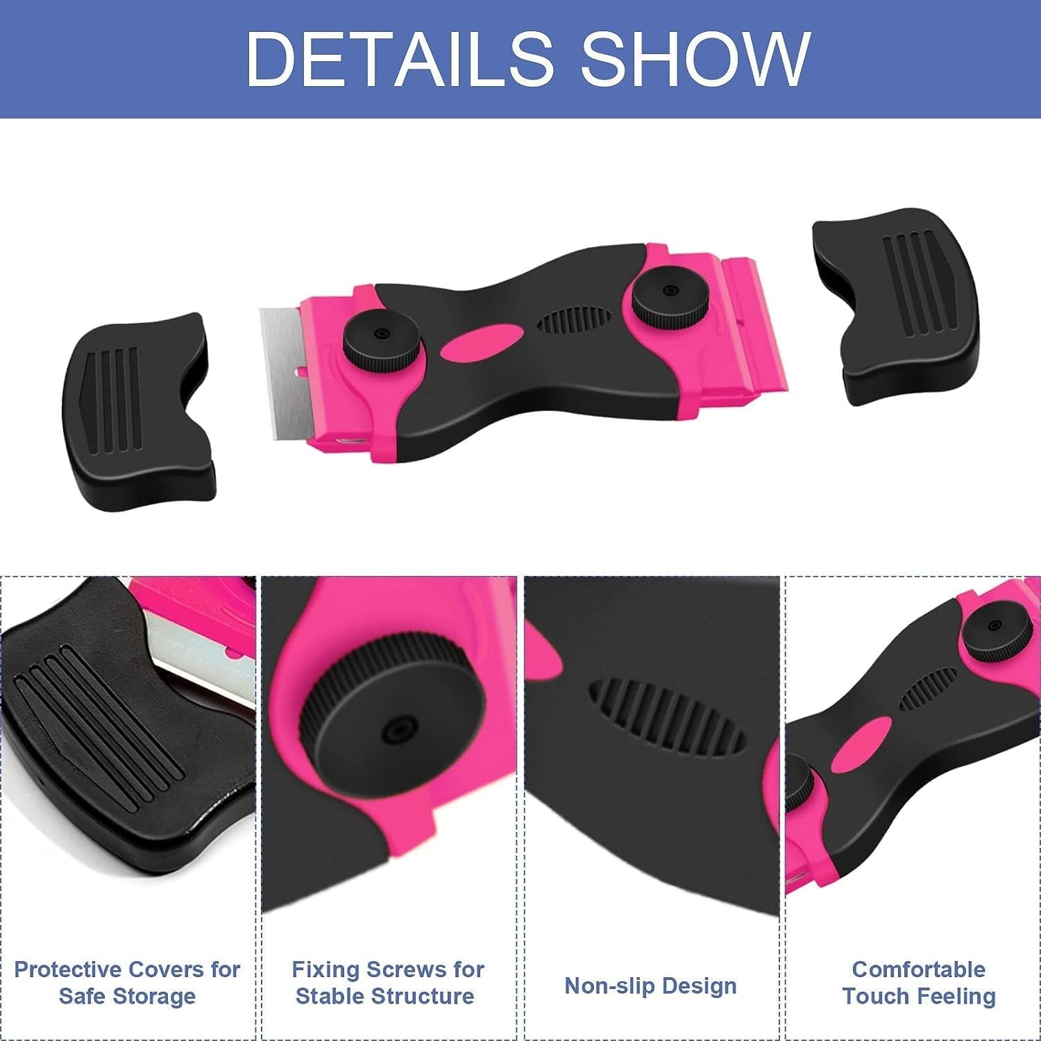 Razor Blade Scraper,Double Edged Razorblade Scraping Tool with 20Pcs Razor Blade