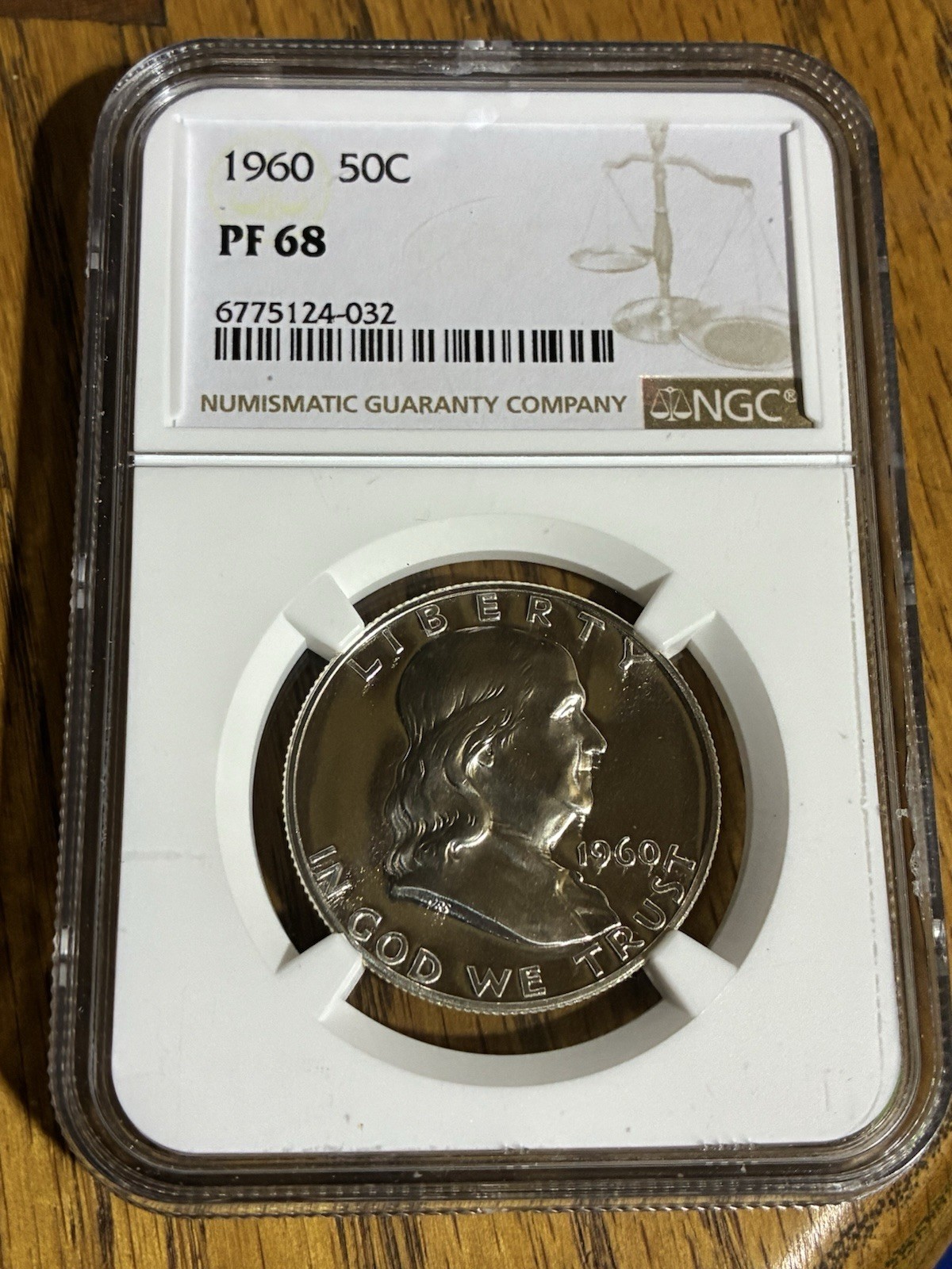1960 Silver Proof Franklin Half Dollar NGC PF68