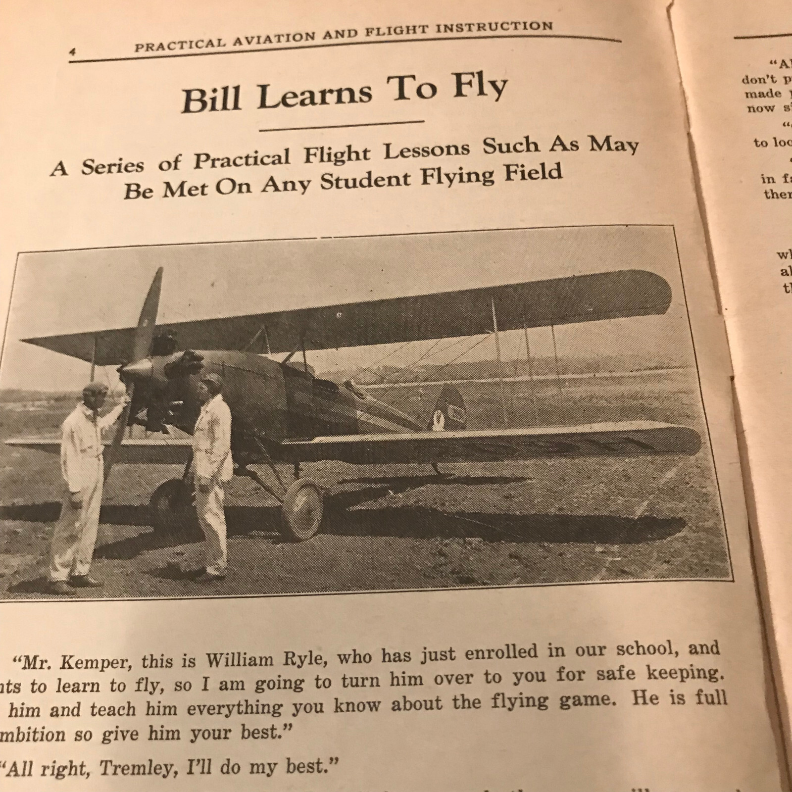 Original 1927  "Practical Aviation & Flight Instruction" by Harry Dille
