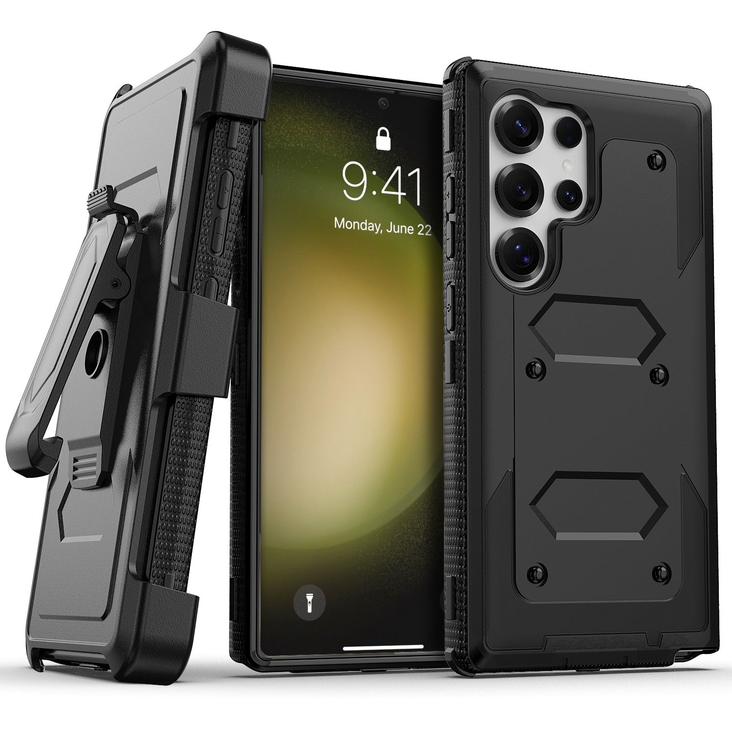 For Samsung Galaxy S23,S23+,S23 ULTRA,S23 FE Case Cover + Belt Clip Shockproof
