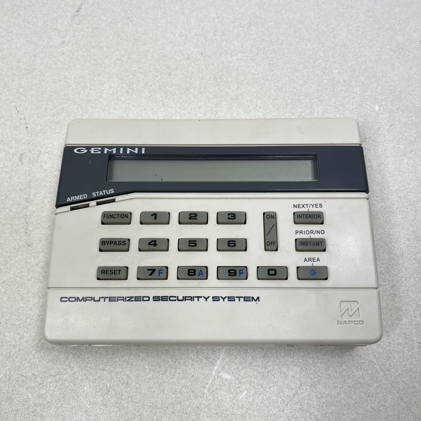 Napco GEM-RP2ASE2 Gemini Computerized Alarm System Security Keypad Wired *PARTS*