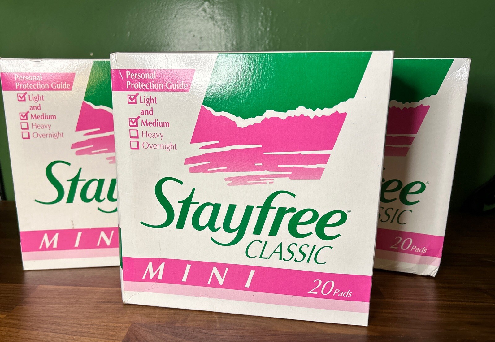 3 Boxes Vtg 90s Stayfree Classic Mini Panty Liner Maxi Pads TV Movie Prop Sealed