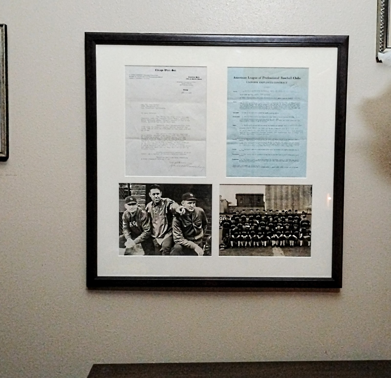 1932 Chicago White Sox Comiskey Signed Letter Contract Cunningham Type A Photos