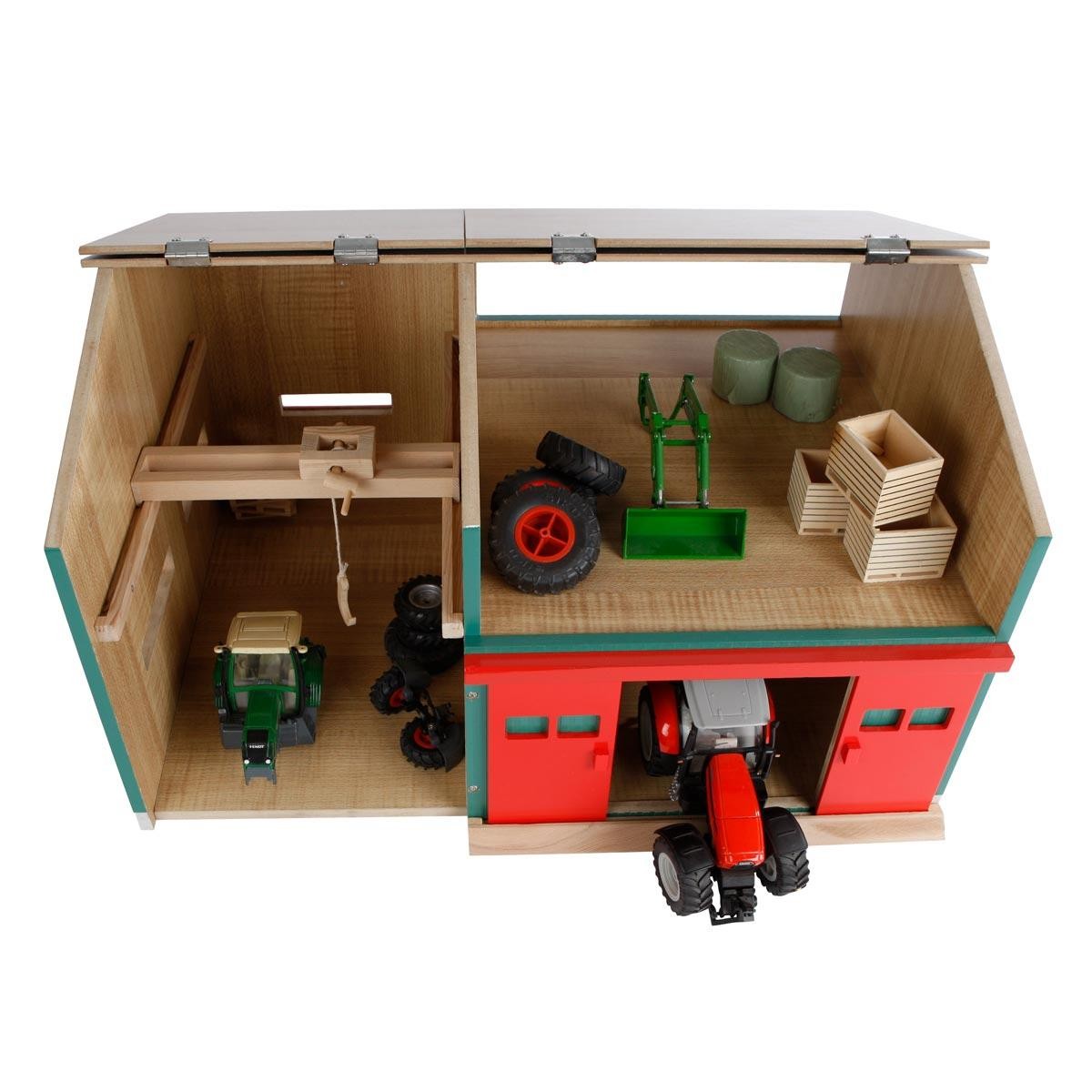 1/32 Kids Globe Wooden Workshop With Storage Farm Shed Barn Toy Equipment 610816