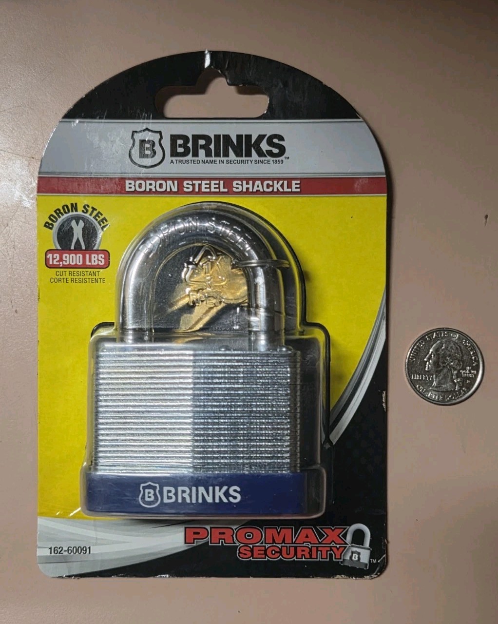 Brinks Boron steel padlock Massive 60mm 2 3/8 XL Padlock 4 Pins