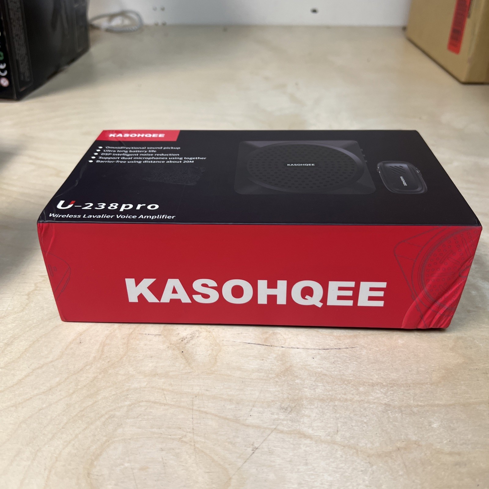 KASOHQEE 2-in-1 Voice Amplifier with Wireless Lavalier Microphone,Wired Micro