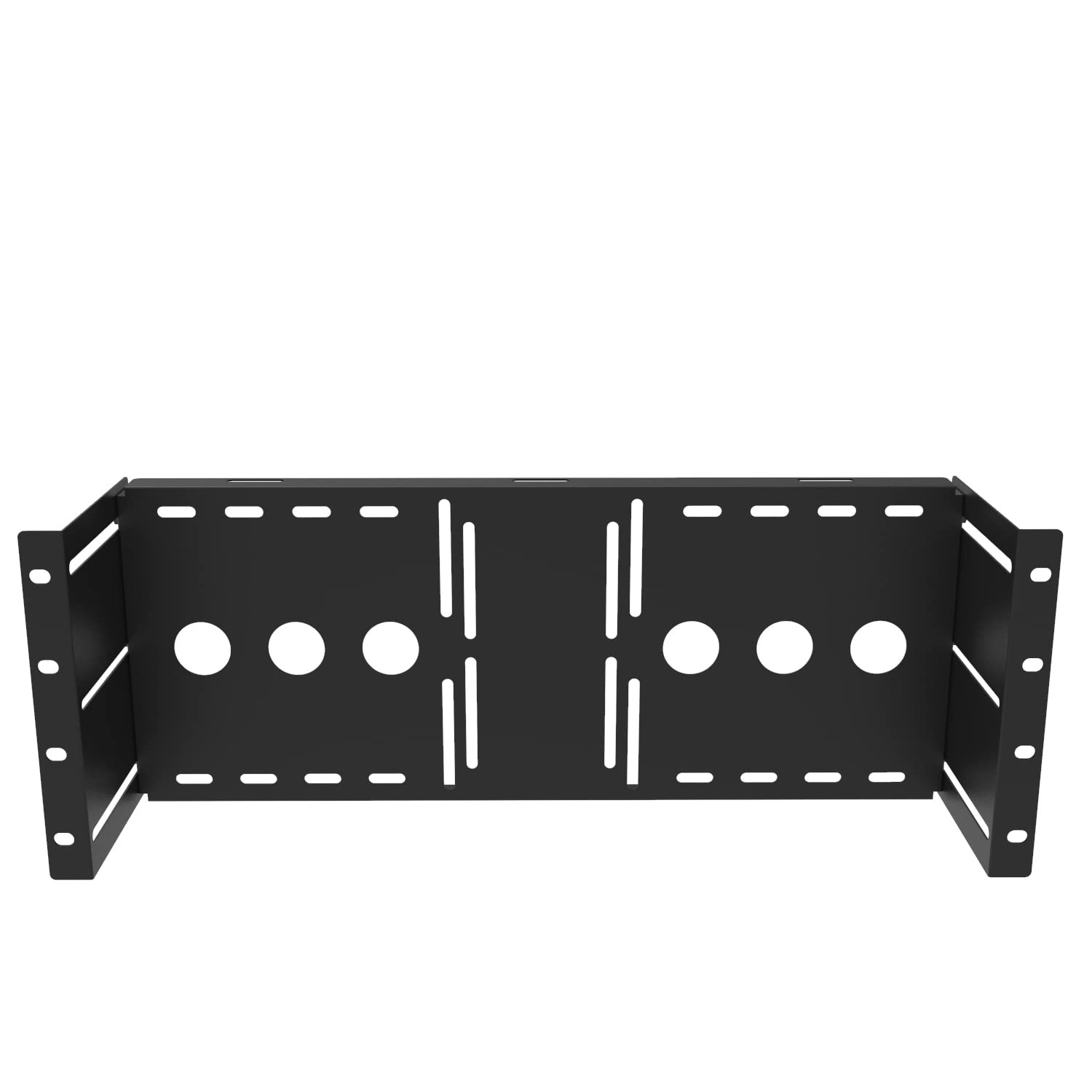 4U Universal VESA LCD Monitor Mounting Bracket 19 Inch Server Rack Cabinet Black