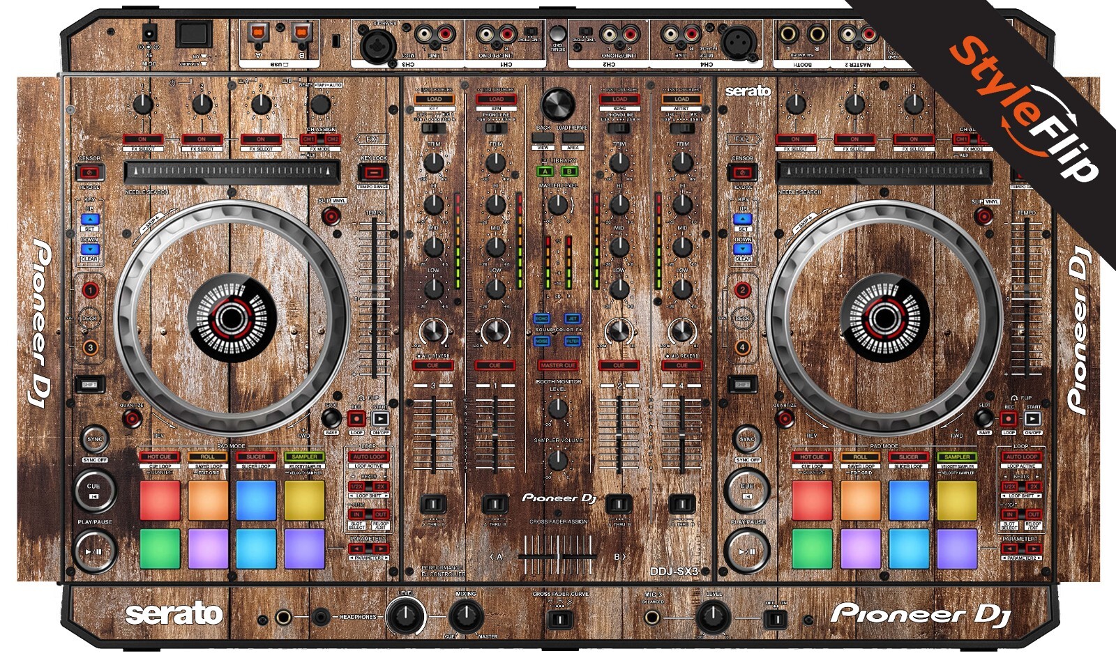 Pioneer DDJ-SX3 Skin | Wood Design #1  | StyleFlip Skins