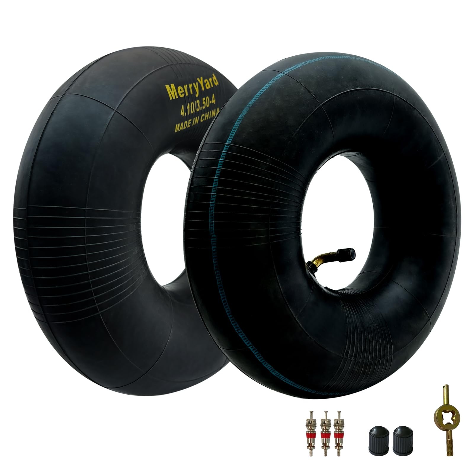 2-Pack of 4.10/3.50-4" Inner Tubes,TR87 Bent Valve Stem,High air tightness,He...