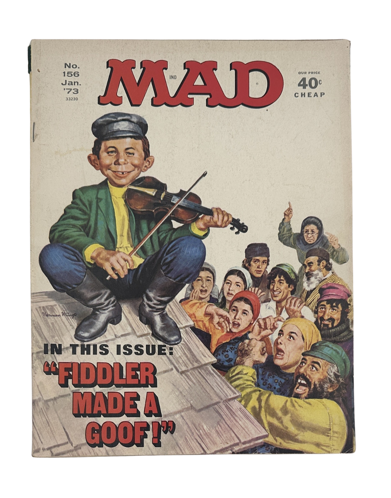 MAD Magazine No. 156 January 1973 Clodumbo Satire Antenna on the Roof FN 6.0