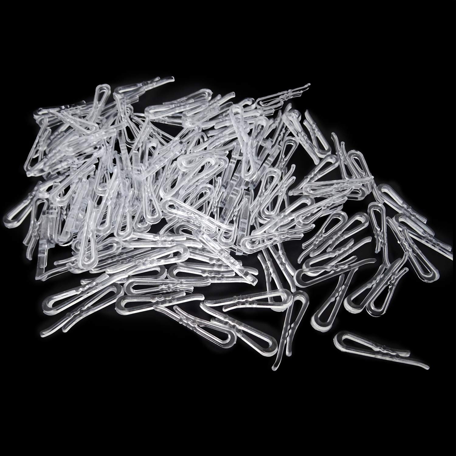 300PCS Clear Plastic U Shape Alligator Clips for Folding Shirt Ties Pants and...