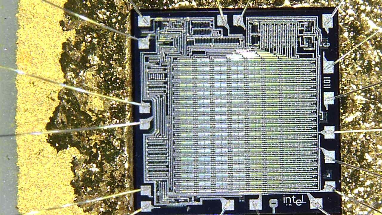 2xRARE SPEC Microsystems ML1101A Ceramic Zebra Gray Trace MOS DIP IC Memory SRAM