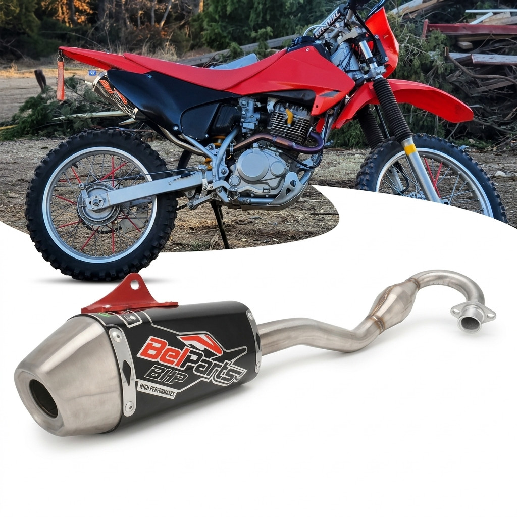 Exhaust Pipe Motorcycle Muffler Pipe Full Kit for HONDA CRF230F 2003-2017 Red