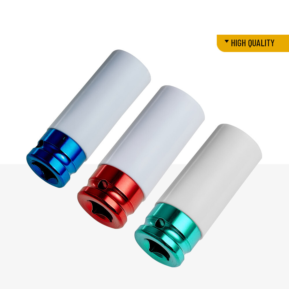 5Pcs 1/2 Drive Wheel Protector US Tire Sleeve Nut Socket Wheel Hub Tool Kits Set