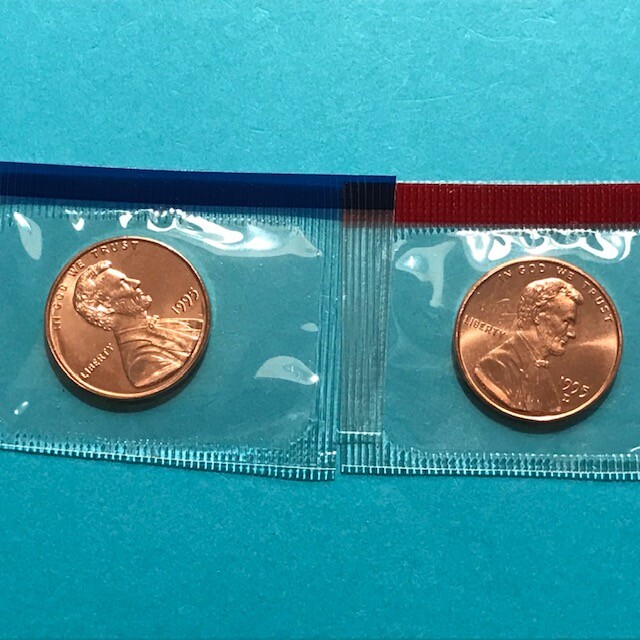 1995 P&D Lincoln Cents Unc  FREE SHIP