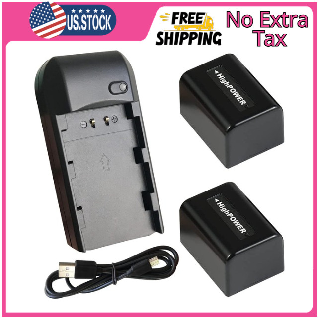 NP-FV5 plus Battery Charger, Camcorder Digital Video Camera Travel Charger and 2
