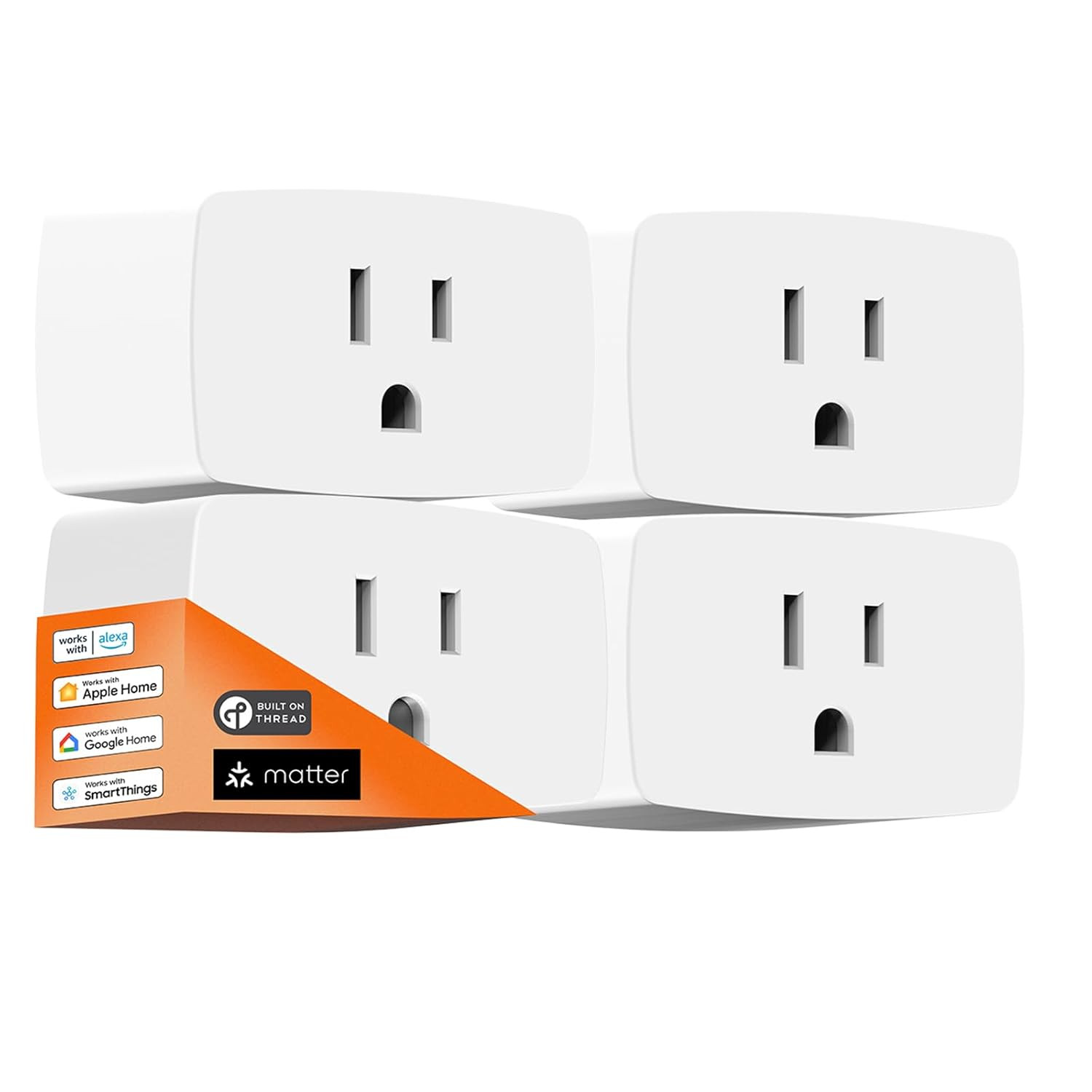 Matter over Thread Smart Plug, Smart Mini Outlet, Works with Apple Home, Alexa &