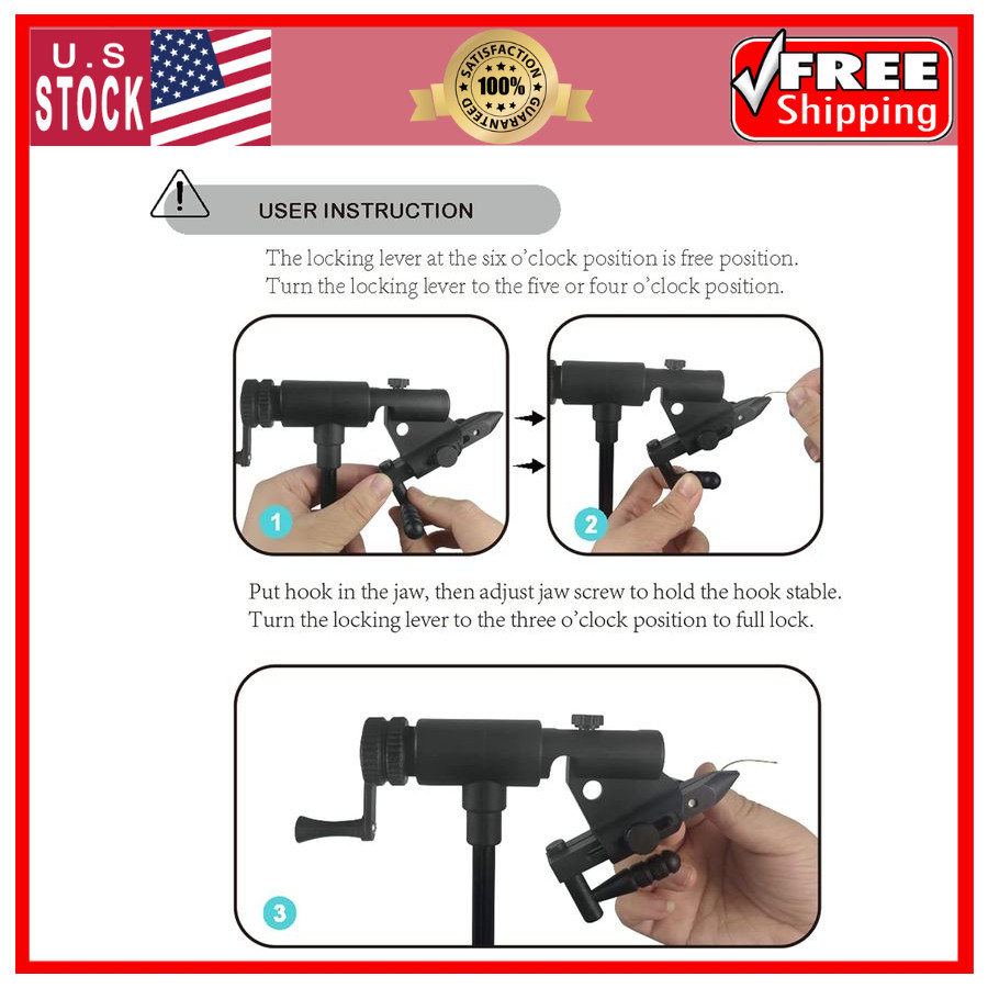Riverruns II Rotary Fly Tying Vise, 360° Rotation, Ultra-Light & Precise