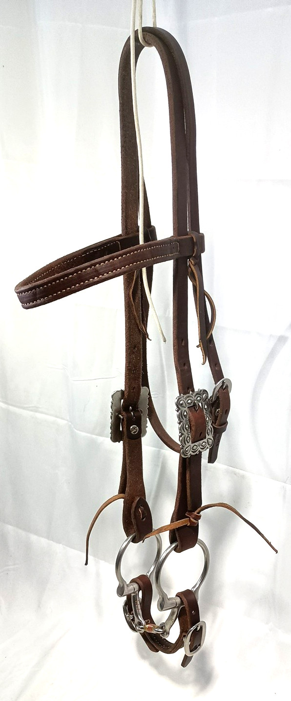 Weaver Leather Headstall with Bit and Chinstrap, Excellent Used Condition!
