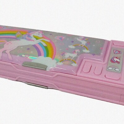 Unicorn Stationery Box with 2 Compartments and Calculator