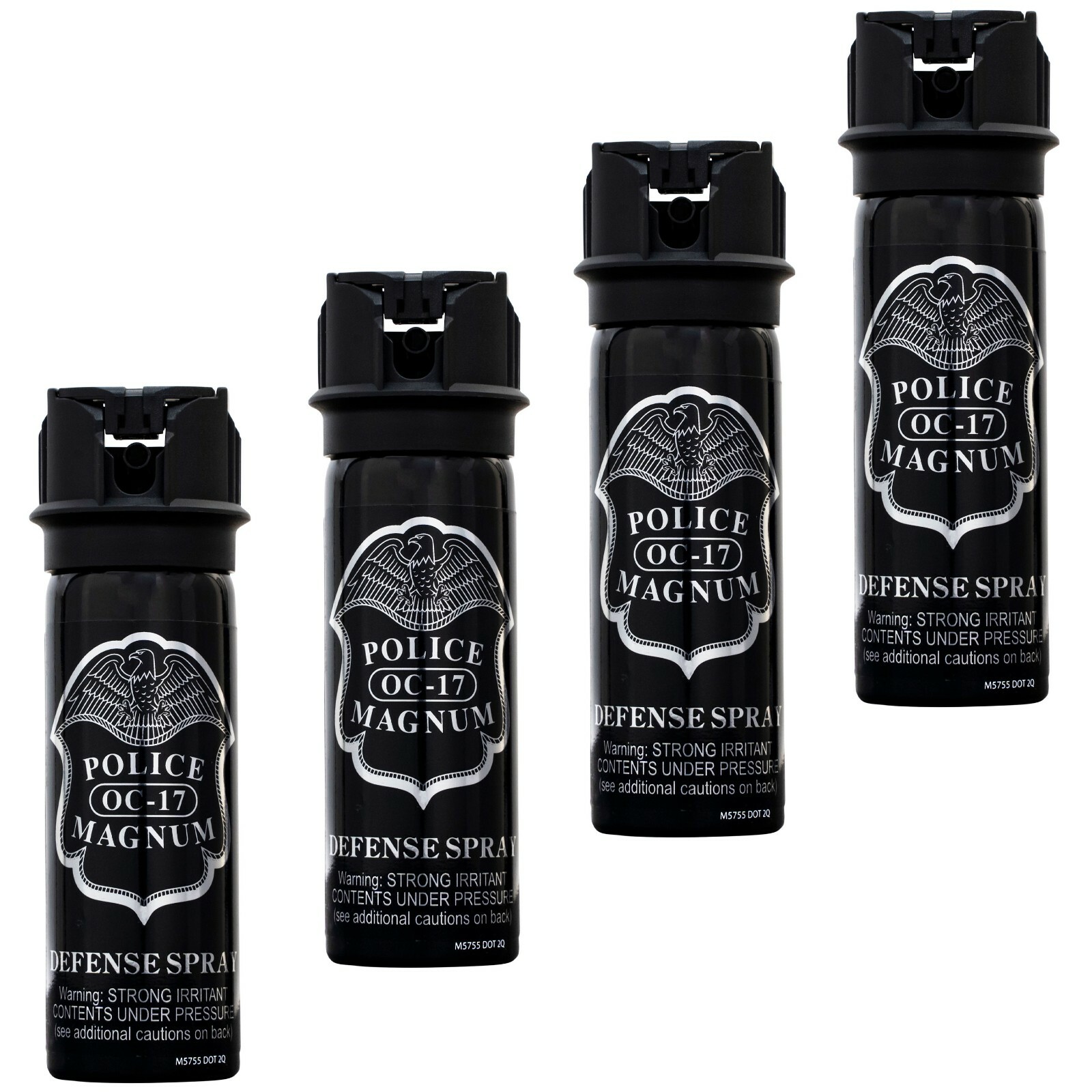 4 POLICE MAGNUM Pepper Spray Self Defense 3oz Flip Top Fogger- Tactical Security