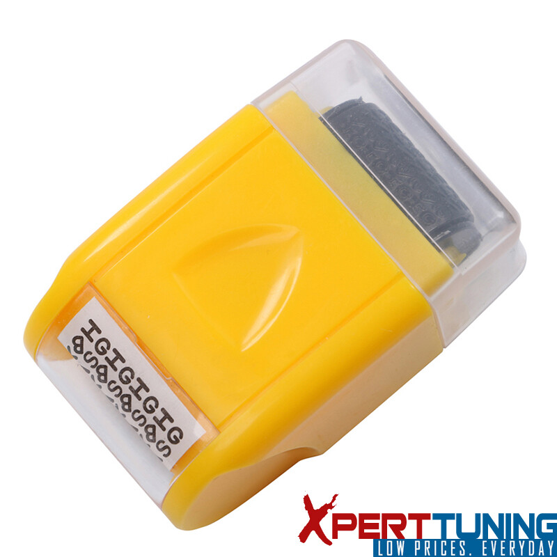 Wide Rolling Identity Theft Guard Stamp - Secure Identity Theft Yellow