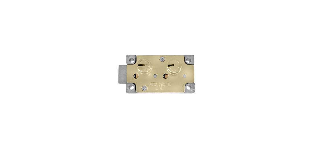 Double Small Nose Brass Safety Deposit Lock, #4 Guard Key Left Hand