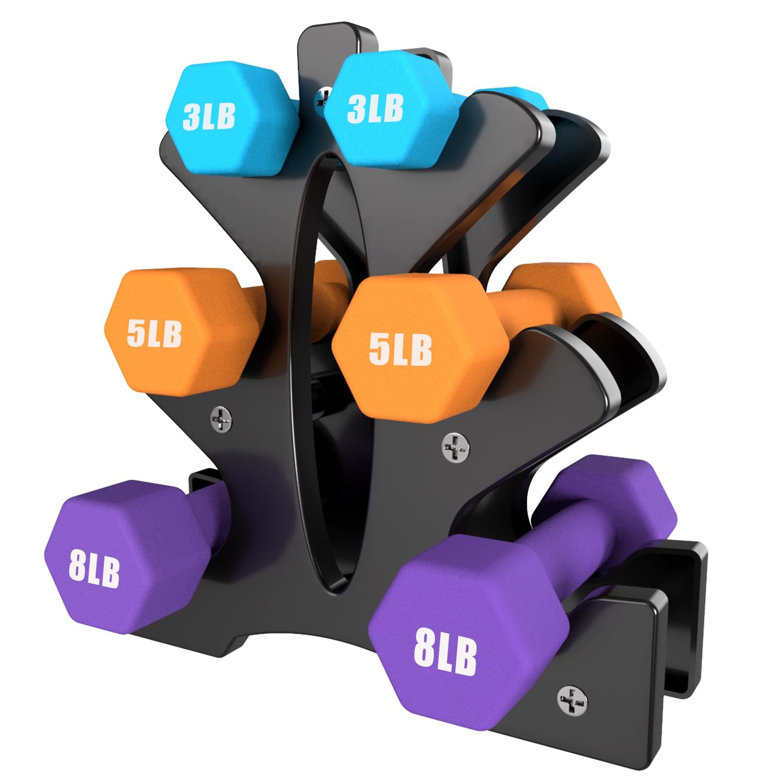Weights Dumbbells Set with Various Color and Weights and Compatible, 1-15 LB,...