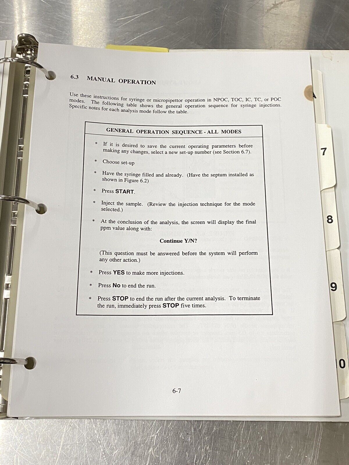 Dohrmann DC-190 High Temperature TOC Analyzer - Users Guide / Instruction Book