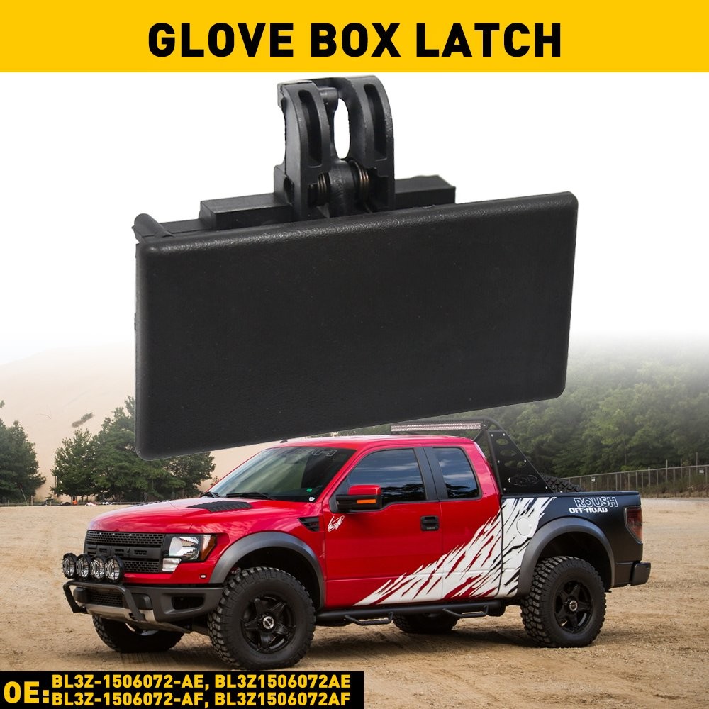 NEW For 2009-2014 Ford F250-F550 F150, S/Duty, Edge BLACK Glove Box Latch Handle