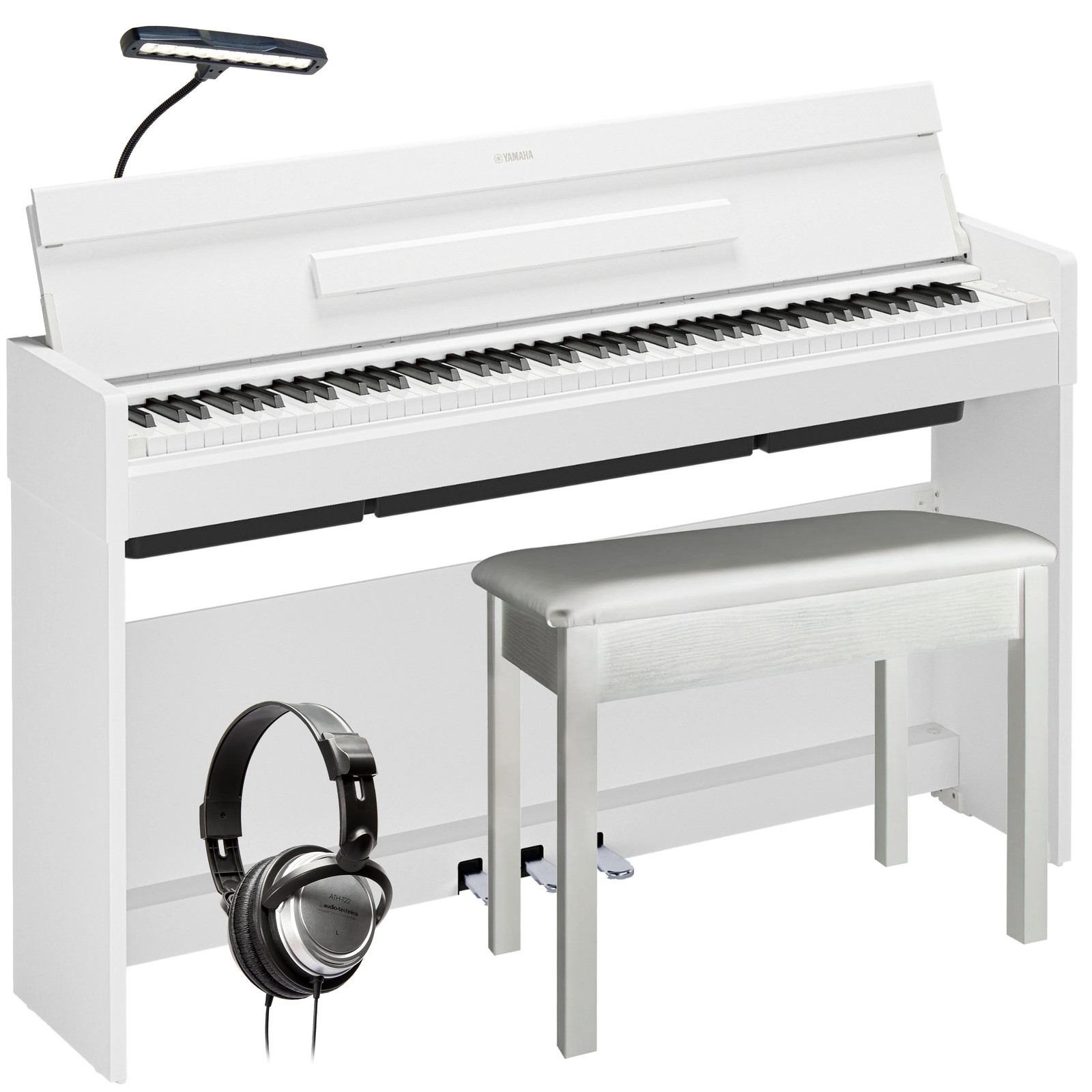 Yamaha Arius YDP-S36 Digital Piano - White COMPLETE HOME BUNDLE