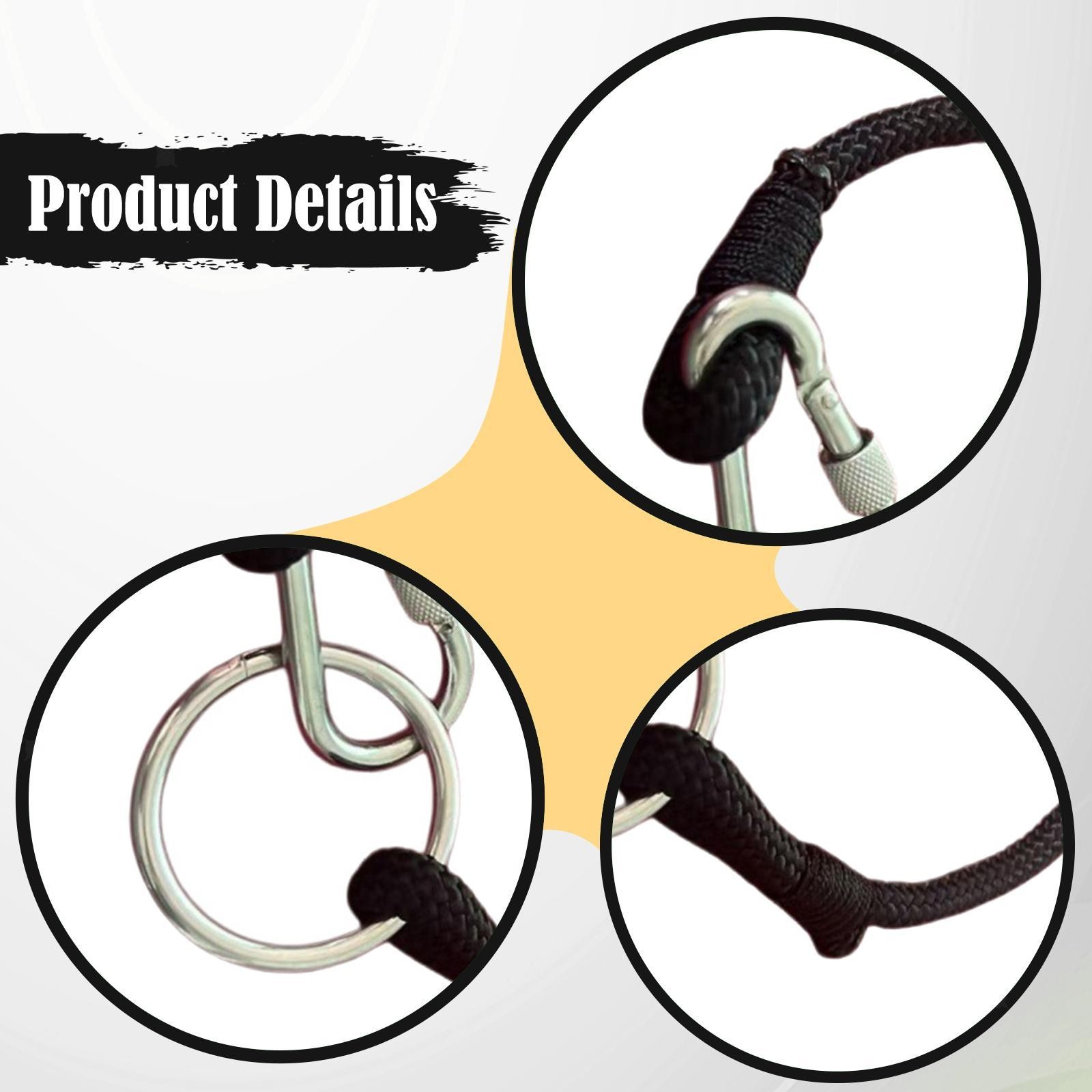 Braided Rope Tie with Snaps Hook Equestrian Accessories Functional Versatile