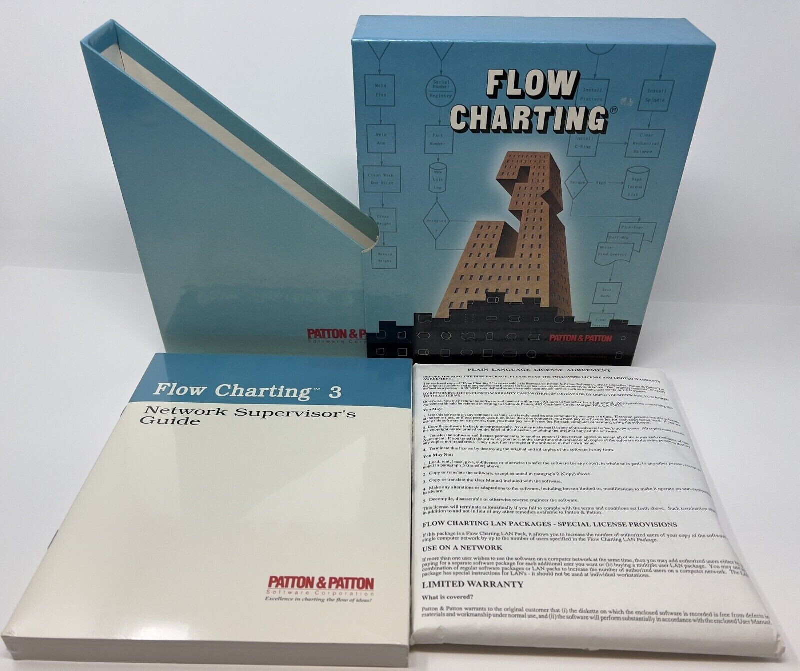 Flow Charting 3 by Patton & Patton IBM PC 5.25" & 3.5" New Sealed Floppy Disks